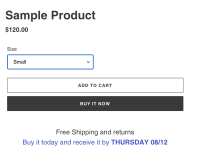 promise delivery date