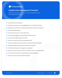 Shopify Order Management Checklist 1