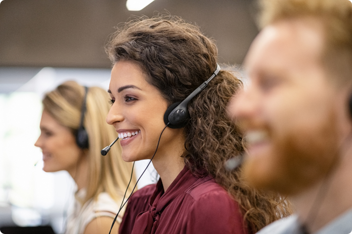 call center team working in office call center team working in office